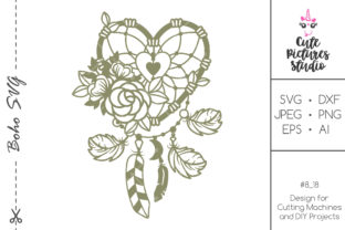 Download Floral Heart Dreamcatcher Cut File - Dreamcatcher cut file Collection