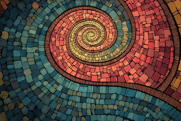 Download Abstract Spiral Stone Mosaic Pattern - Abstract Collection