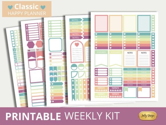 Download Soft Classic Happy Planner Stickers - Planner stickers Collection