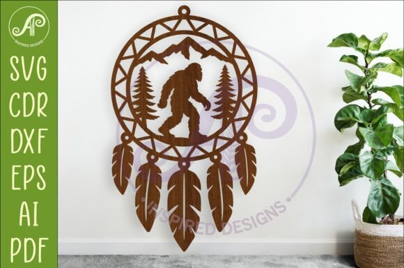 Download Bigfoot Dreamcatcher Laser Cut File - Premium Resources