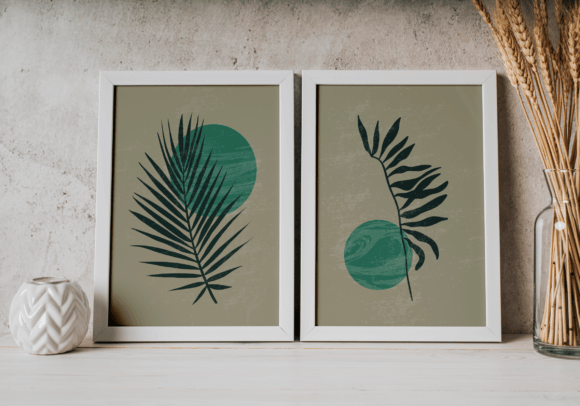 Download Modern Abstract Leaf Boho Wall Art - Abstract Collection