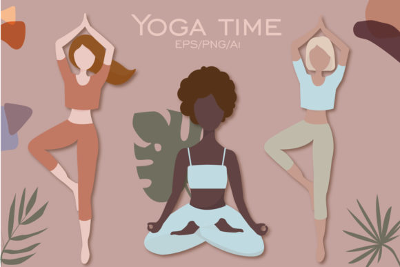 Download Yoga Clipart, Woman Abstract Clipart - Abstract Collection