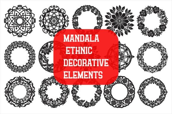 Download Mandala Frame with Abstract Floral - Abstract Collection