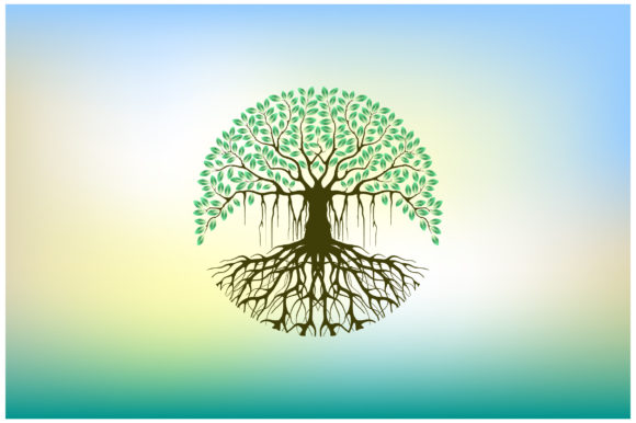 Download Abstract Circular Banyan Tree, Myth Logo - Abstract Collection